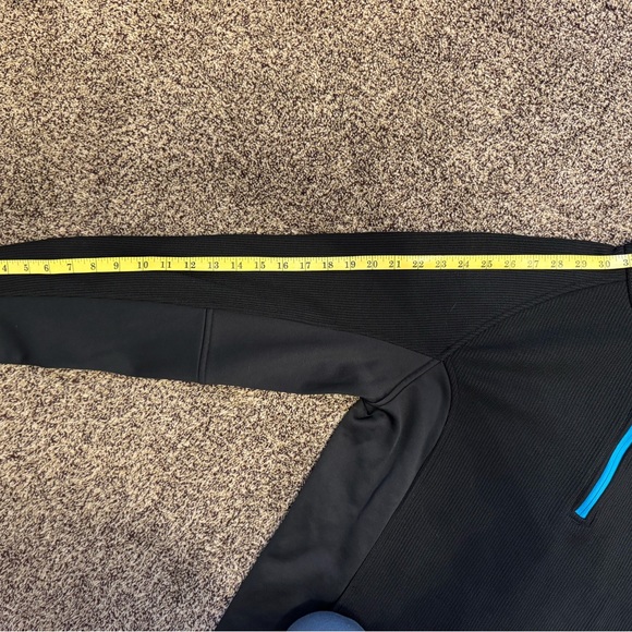 Mens Spyder Black Quarter-Zip Pullover with Blue Logo size large - Picture 13 of 13